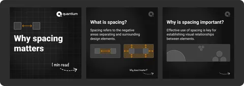 Establishing type and spacing together